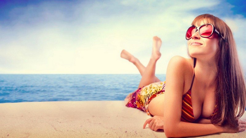 facial aging from sunbathing